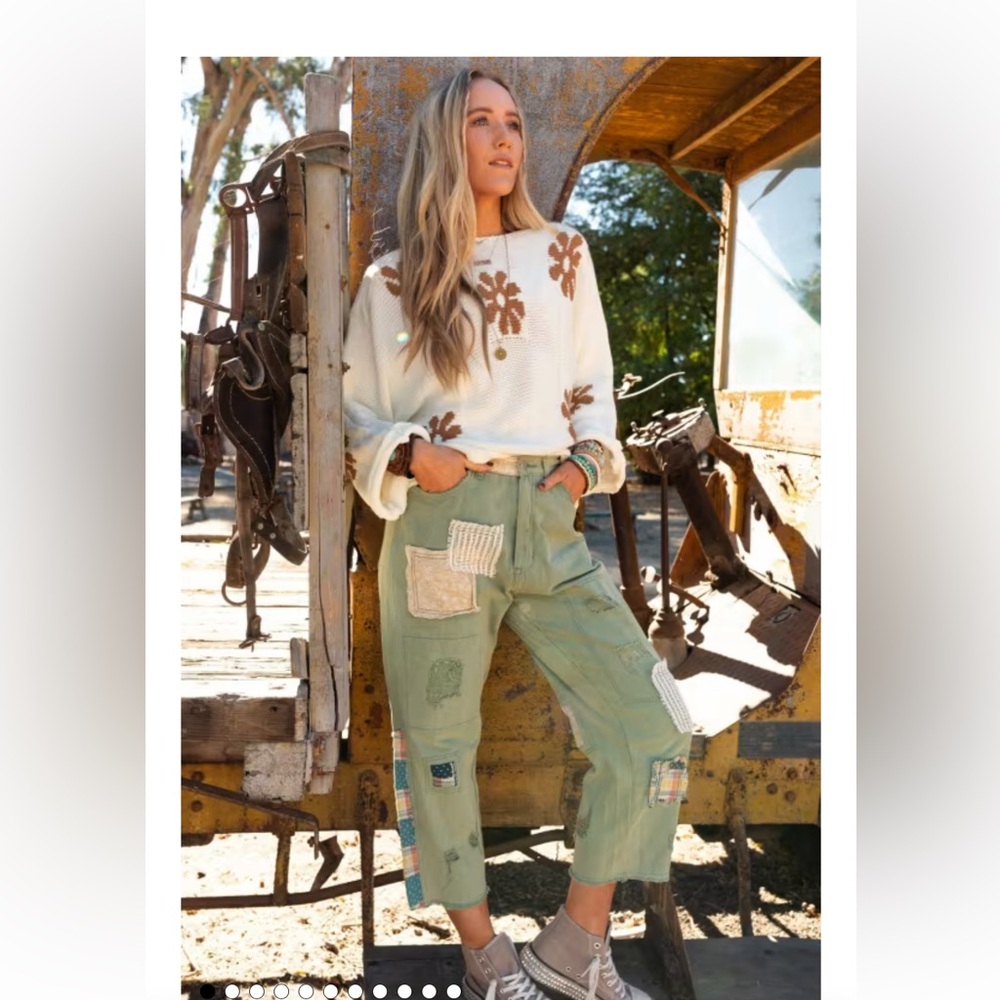POL patchwork pants